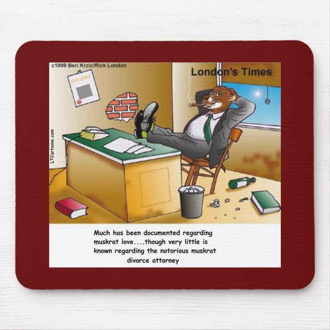 Mousepad Advogado de Divórcio de Rato Almiscarado Rick Lond (Frente)