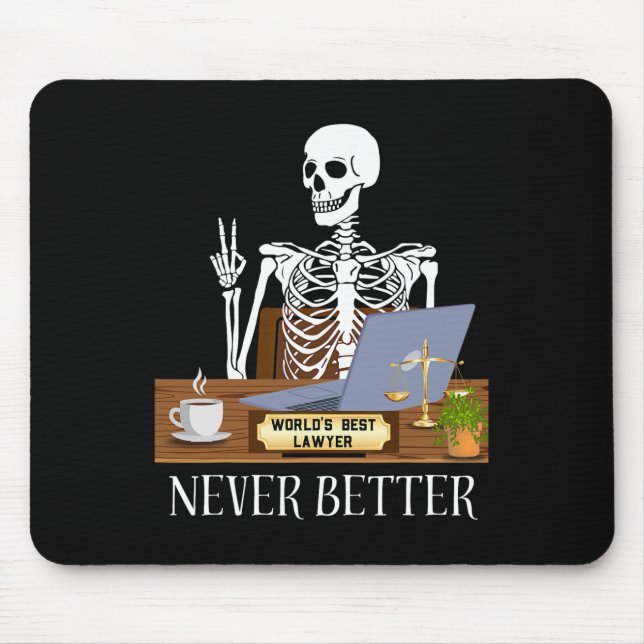 Mousepad Advogado Engraçado Halloween (Frente)
