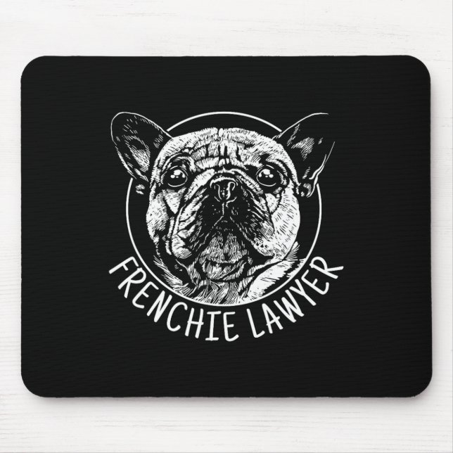 Mousepad Advogado francês Buldogdog Diversão Dog Men Women (Frente)