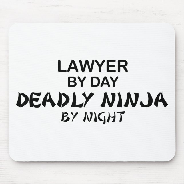 Mousepad Advogado Ninja mortal em a noite (Frente)