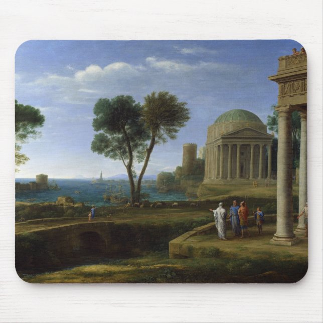 Mousepad Aeneas em Delos por Claude Lorrain (Frente)