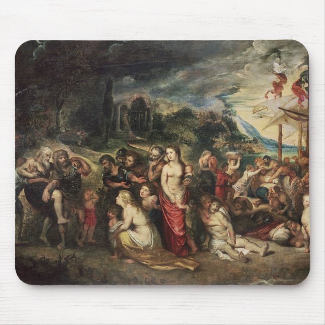 Mousepad Aeneas prepara-se para conduzir os Trojan no (Frente)