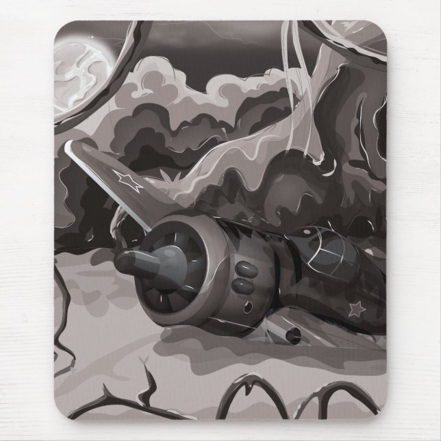 Mousepad Aeronaves de combate à guerra mundial destruídas (Frente)