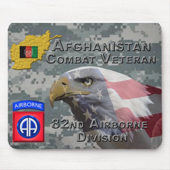 Mousepad "Afeganistão Combate Veterano" - 82º Divis Aéreo (Frente)