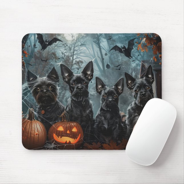 Mousepad Afenpinscher Halloween Noite Doggy Delight (Com mouse)