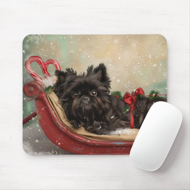 Mousepad Affenpinscher Cachorro Festivo (Com mouse)