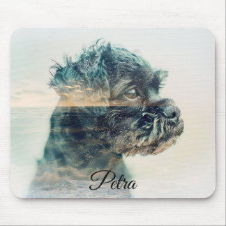 Mousepad Affenpinscher Dog MOM Summer Beach Fotoefeito