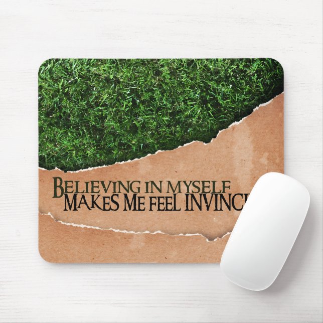 Mousepad Afirmação de Motivação "Acreditar em mim mesma" (Com mouse)