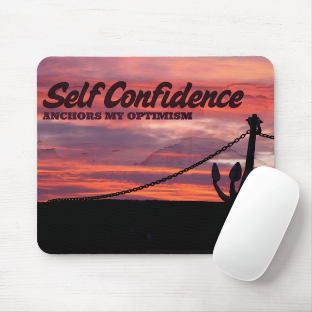 Mousepad Afirmação de Motivação "Autoconfiança" (Com mouse)