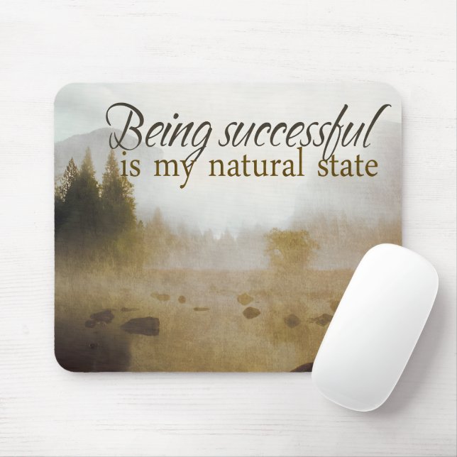 Mousepad Afirmação de Motivação "Bem-sucedida" (Com mouse)