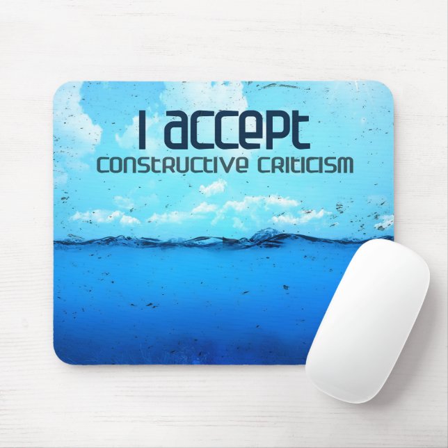 Mousepad Afirmação de Motivação "Crítica Construtiva" (Com mouse)