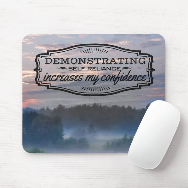 Mousepad Afirmação de Motivação de "Autoconfiança" (Com mouse)