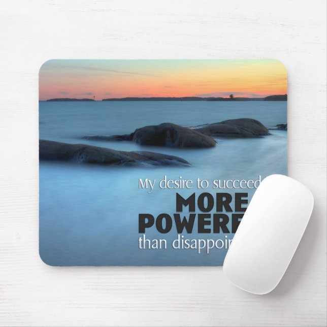 Mousepad Afirmação de Motivação "Desejo ter Êxito" (Com mouse)
