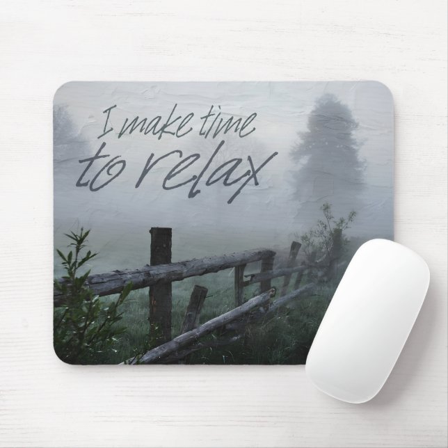 Mousepad Afirmação de Motivação "Hora de relaxar" (Com mouse)