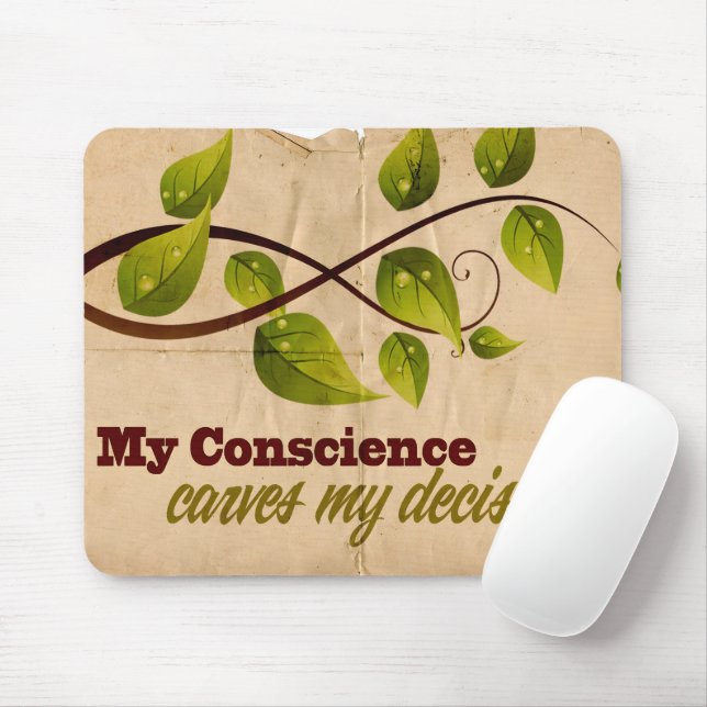 Mousepad Afirmação de Motivação "Minha consciência" (Com mouse)