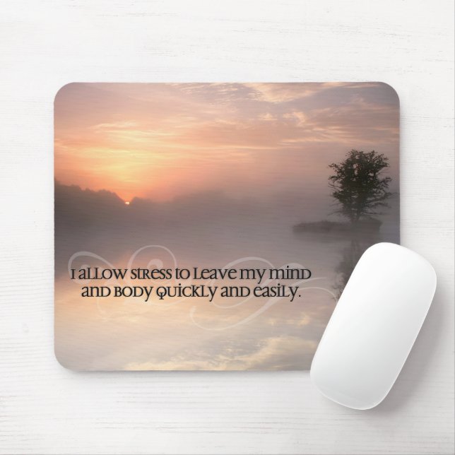 Mousepad Afirmação de Motivação "Permitir que a tensão saia (Com mouse)