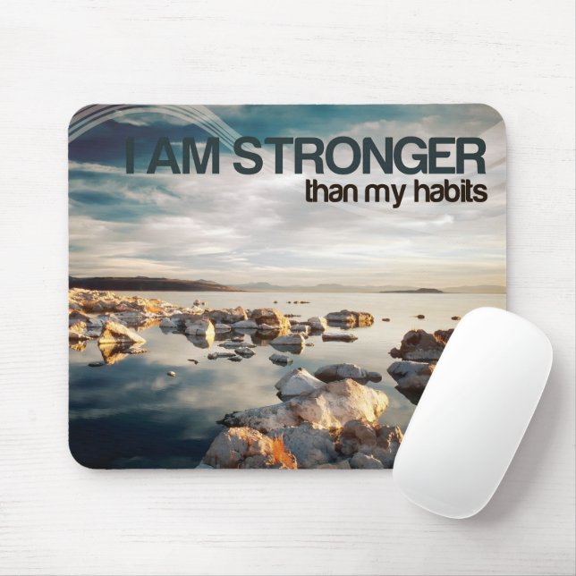 Mousepad Afirmação de Motivação "Sou mais forte" (Com mouse)