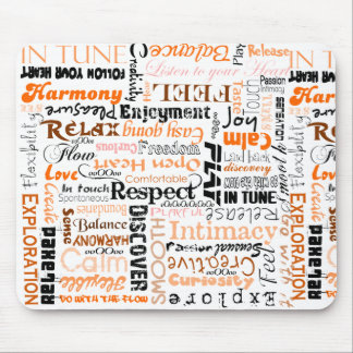 Mousepad Afirmações sacrais alaranjadas do positivo de