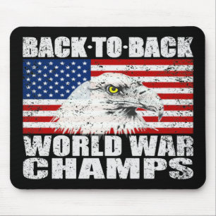 Mousepad Afligido de volta aos campeões traseiros da guerr