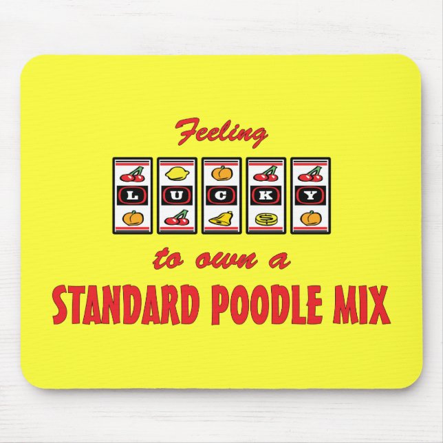 Mousepad Afortunado ao próprio um design do cão do (Frente)