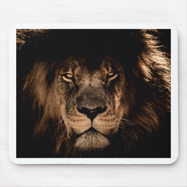 Mousepad african lion mane close eyes (Frente)