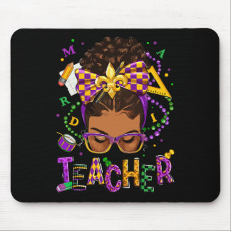 Mousepad Afro-Americano Messy Bun Mardi Gras New Orleans