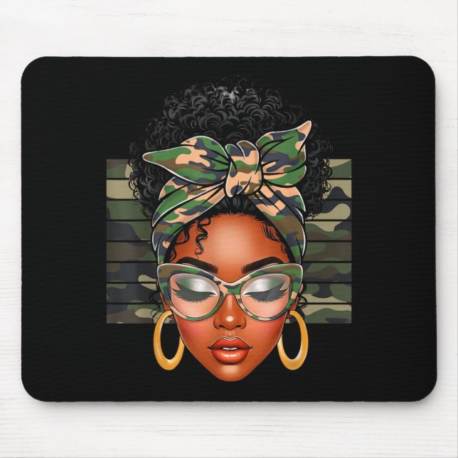 Mousepad Afro Black Women African American Black History Mo (Frente)