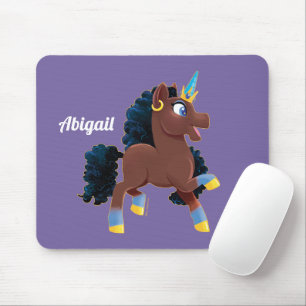 Mousepad Afro Unicorn Magical Prancing