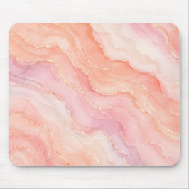 Mousepad Ágata Pêssego | Suave Ombre Pastel em Aquarela