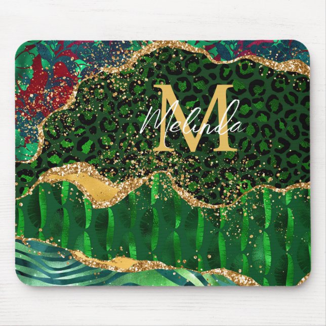 Mousepad Agato de Impressão Animal Safari Verde (Frente)