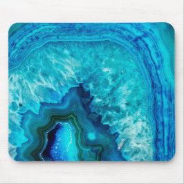 Mousepad Agato de mármore azul moderno