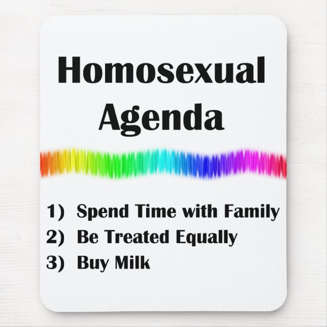Mousepad Agenda homossexual (Frente)