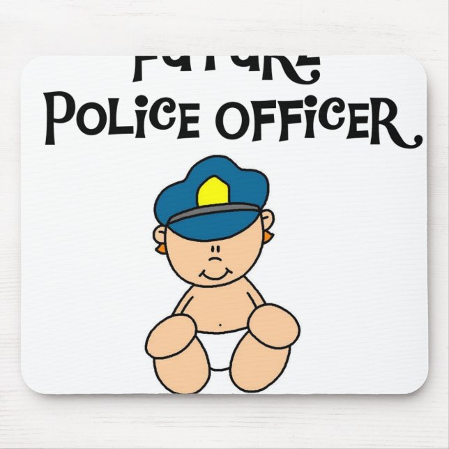 Mousepad Agente da polícia do futuro do bebê (Frente)