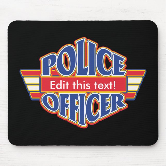 Mousepad Agente da polícia feito sob encomenda (Frente)