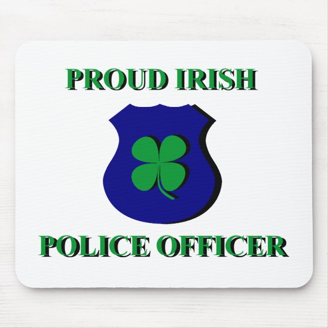 Mousepad Agente da polícia irlandês orgulhoso (Frente)