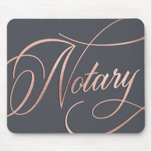 Mousepad Agente de empréstimo notarial de Cinza e Rosa ele