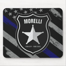 Mousepad Agente de Polícia de NOME Personalizado Xerife Pav