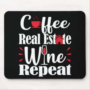 Mousepad Agente Imobiliário Café Engraçado Presente Engr