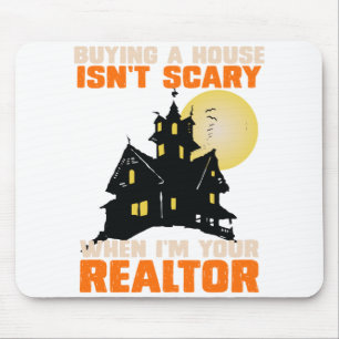 Mousepad Agente Imobiliário do Realtor Halloween e Funny d