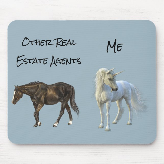 Mousepad Agente Imobiliário Presente Cavalo Unicórnio (Frente)