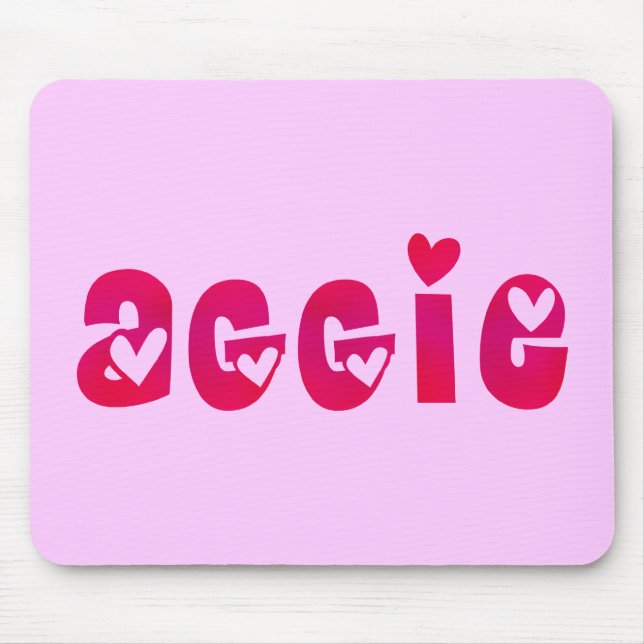 Mousepad Aggie in Hearts (Frente)