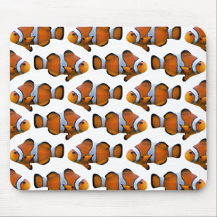 Mousepad Agitação Mousemat de Clownfish (branco)