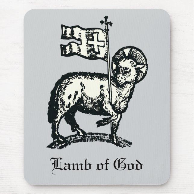 Mousepad Agnus Dei The Paschal Lamb of God Fine Art  (Frente)