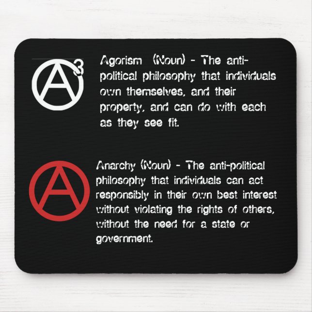 Mousepad Agorism & anarquia definidos (Frente)