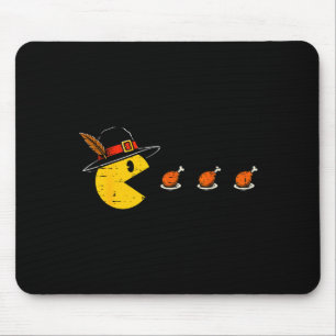 Mousepad Agradecido dia de ação de graças jogando comendo p
