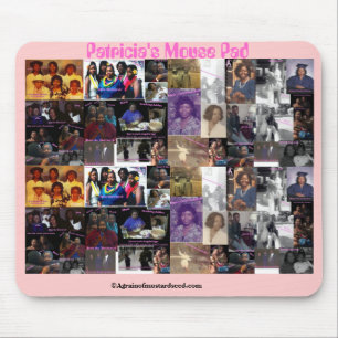 Mousepad Agrainofmustardseed.com Pad do mouse rosa da Patri