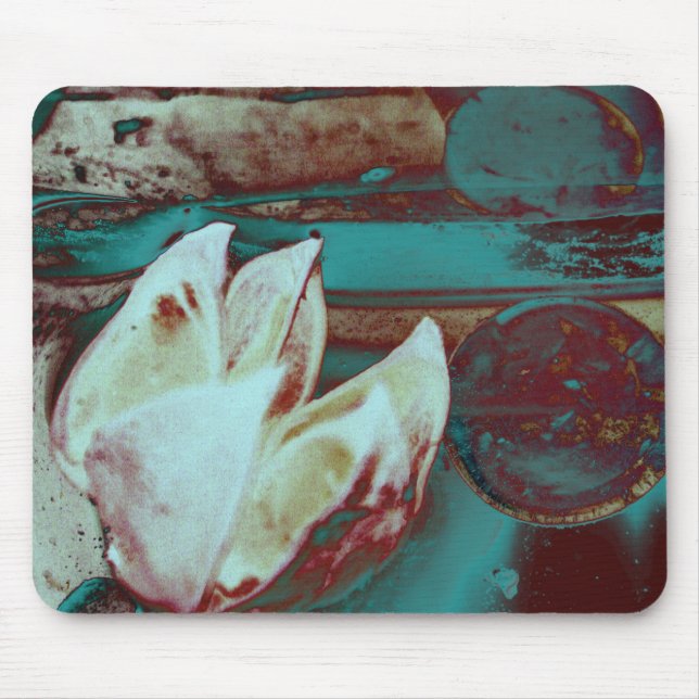 Mousepad Água Artística Lilly em Vermelho e Azul (Frente)