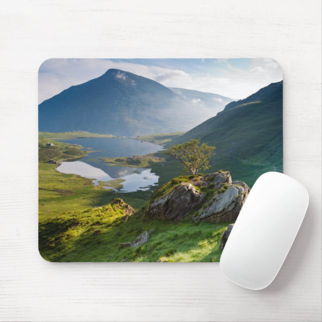 Mousepad Água | Caneta ano Parque Ole Wen Lake Idwal Snowdo (Com mouse)