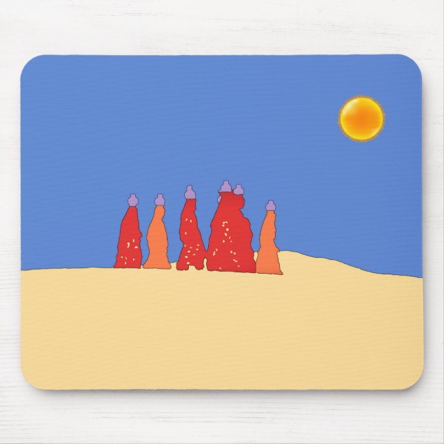 Mousepad Água carregando feminina no deserto de Thar - Raja (Frente)