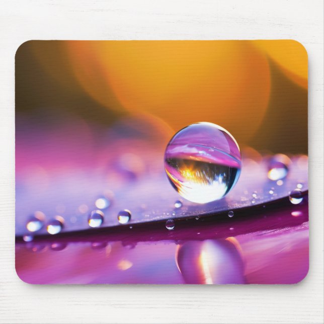 Mousepad Água Gota Dewdrop Natureza Serene Calm (Frente)
